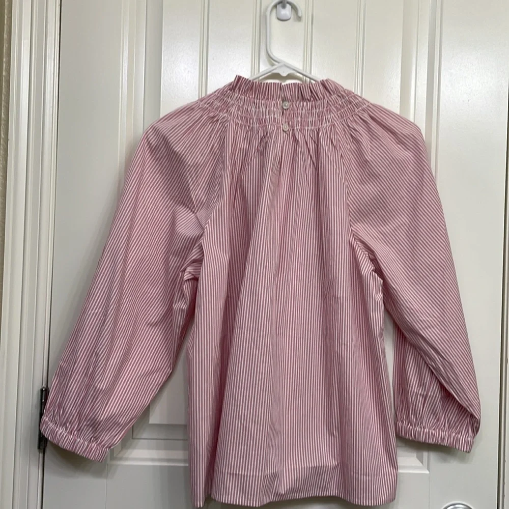 J. Crew Pink Striped Blouse - Picture 7 of 10